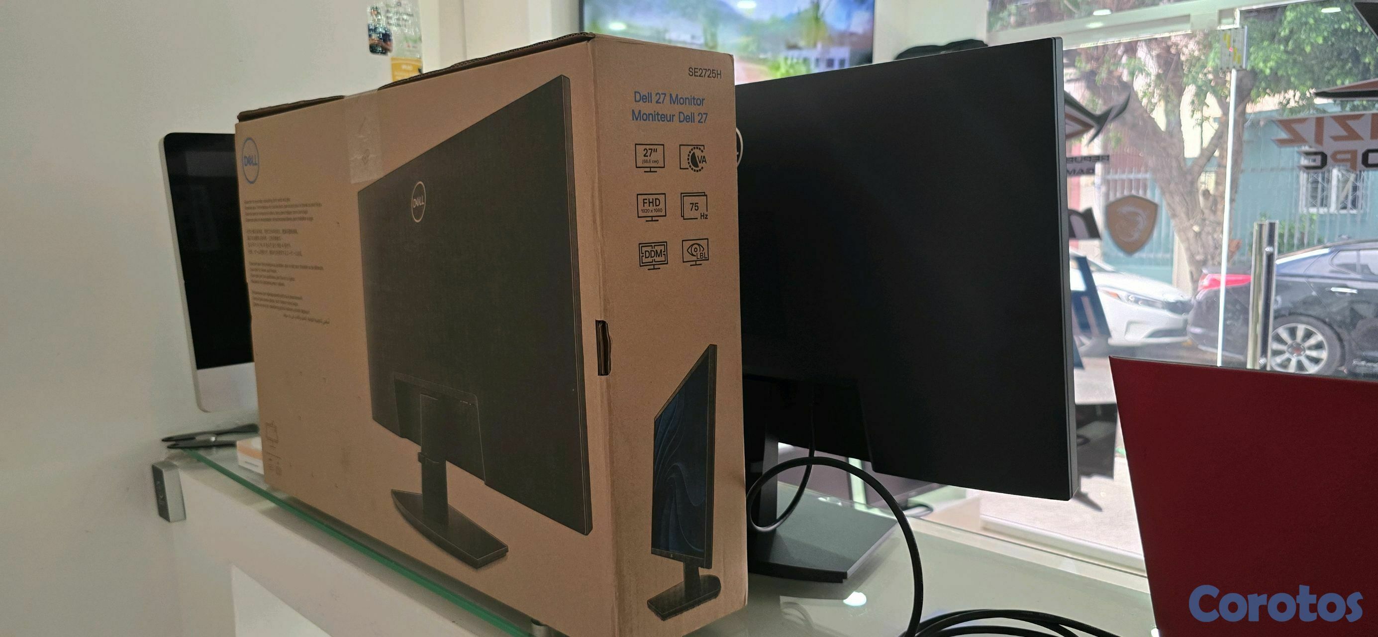 computadoras y laptops - Monitor Dell 27 Pulg hdmi Nuevo en Caja Sellado full 1080p a 75hz  3