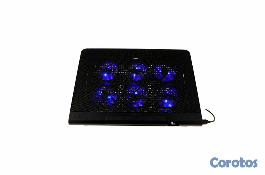 computadoras y laptops - COOLING PAD XTECH KYLA ,PARA NOTEBOOK 17" CON 6 VENTILADORES, 3 POSICIONES.  2