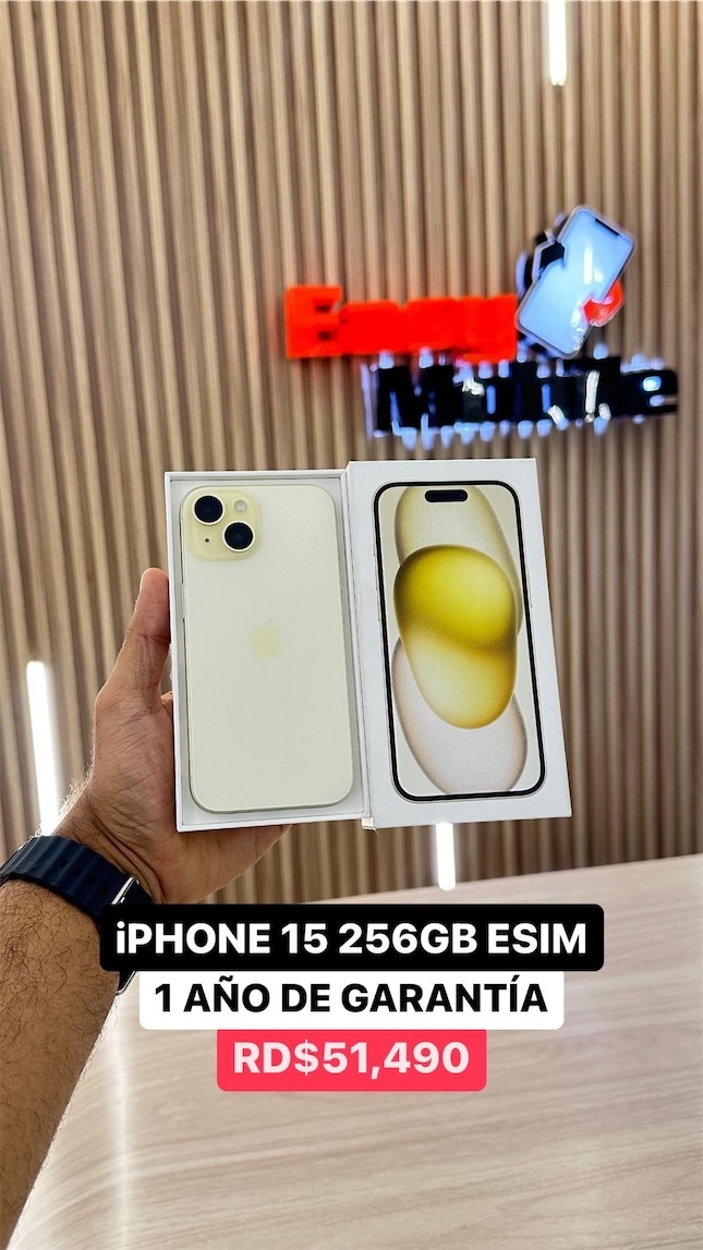 celulares y tabletas - iPHONE 15 256GB ESIM 0