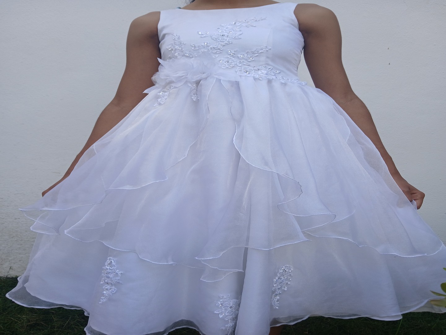 ropa para mujer - Vestido para niña blanco elegante 0