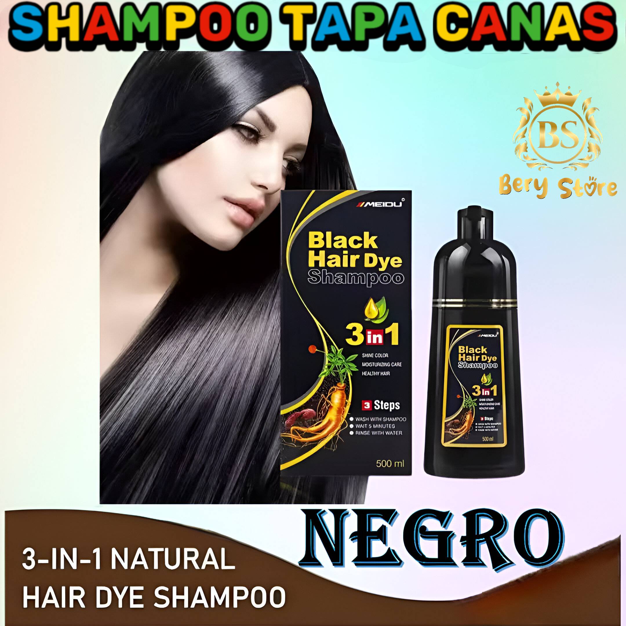 salud y belleza - SHAMPOO CUBRE CANAS | SHAMPOO TAPA CANAS | SHAMPOO TAPA CANAS 3 EN 1 |  3