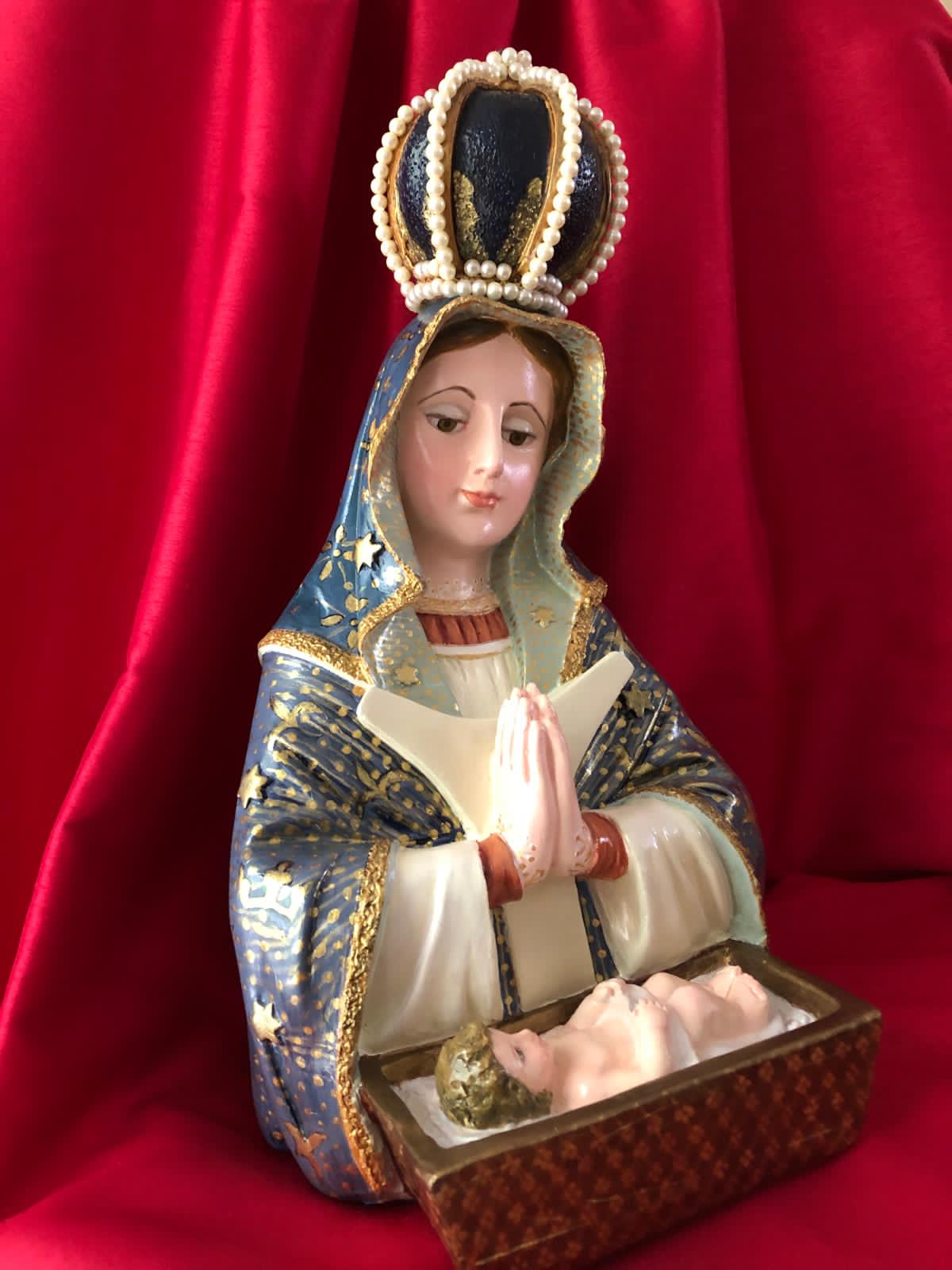 arte y antigüedades - Estatua Pintada a Mano Virgen de la Altagracia 1