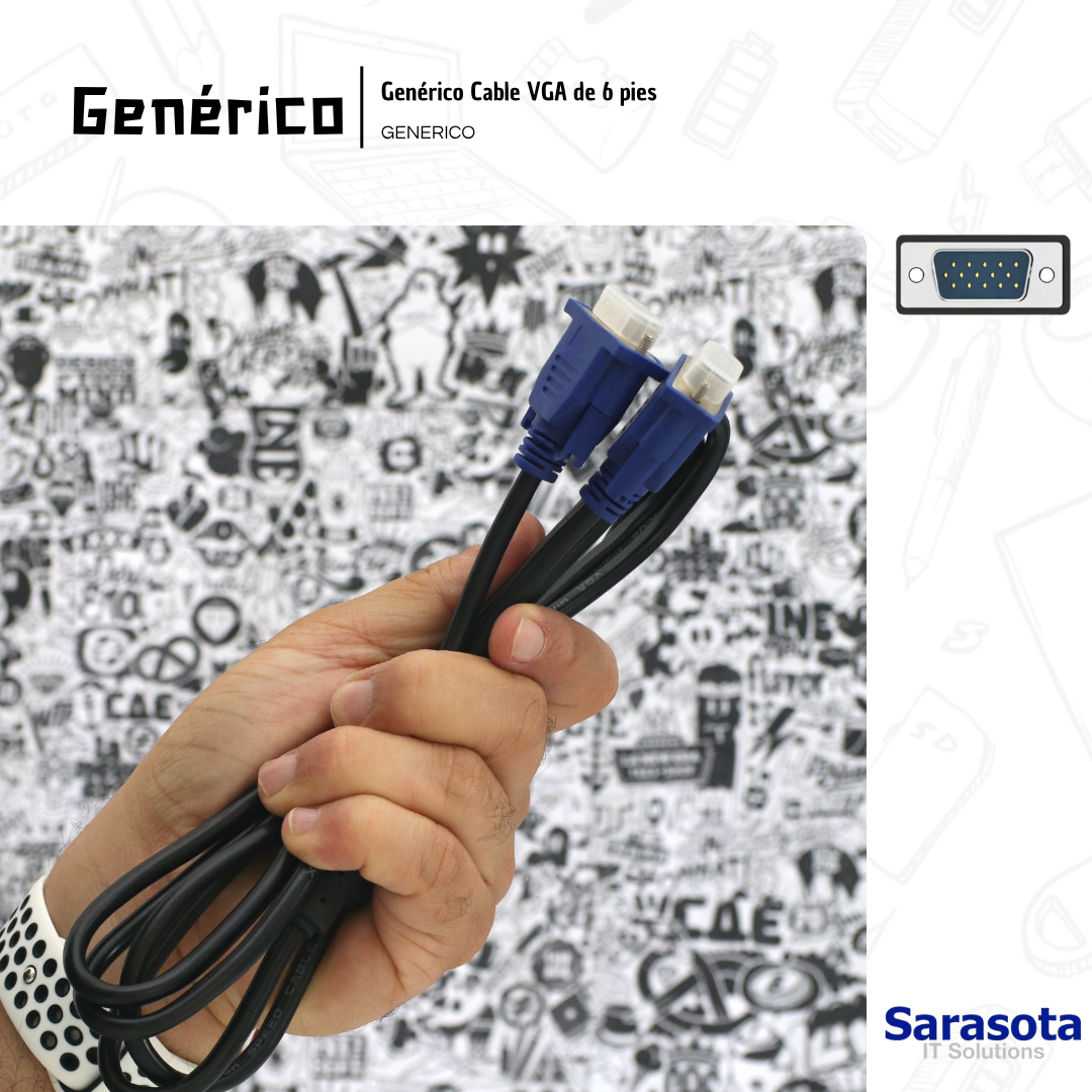 accesorios para electronica - Genérico Cable VGA de 6 pies 1