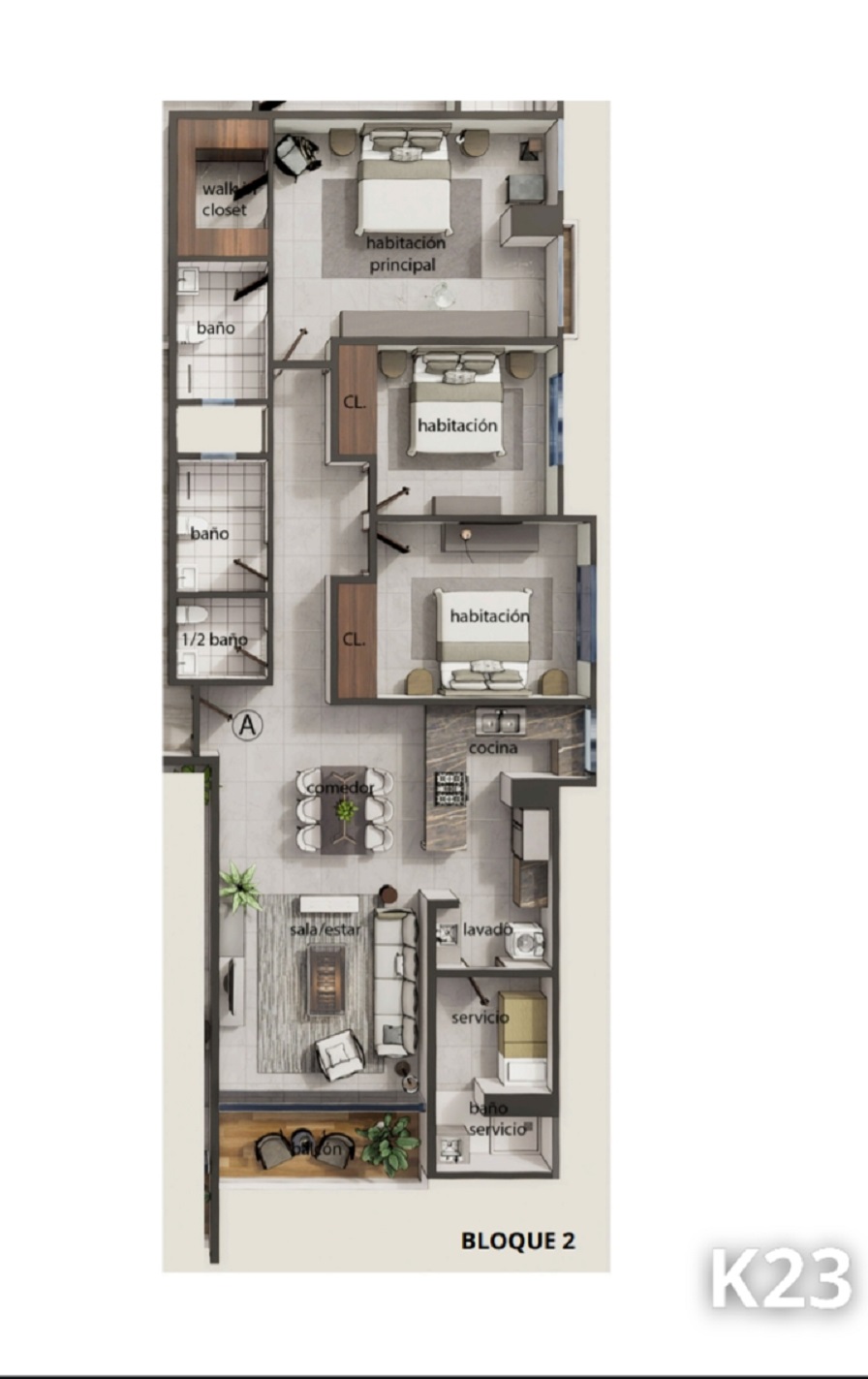 apartamentos - Apartamentos en Bella Vista de 2 y 3 habitaciones  3