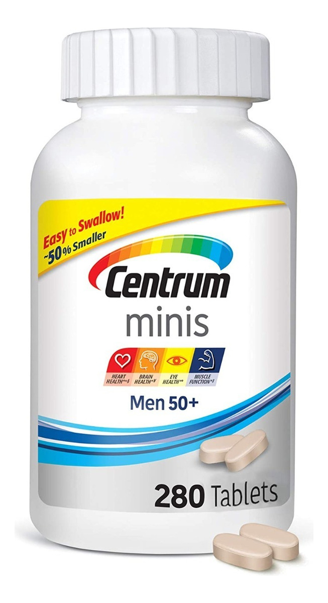 Salud y Equipamiento Médico - Centrum Mini Hombre 50+ Multivitamina Corazon Cerebro 280cap 0