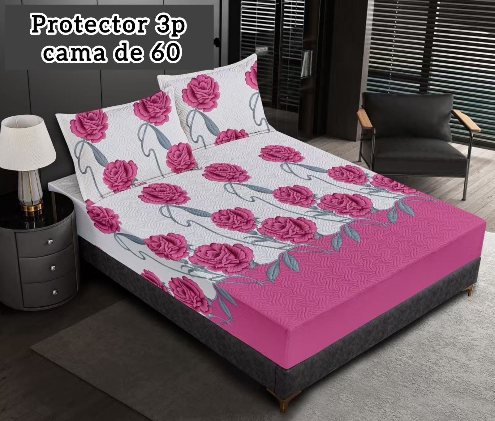 decoración y accesorios - protector impermeable 
3 piezas 
para cama de 60 
 5