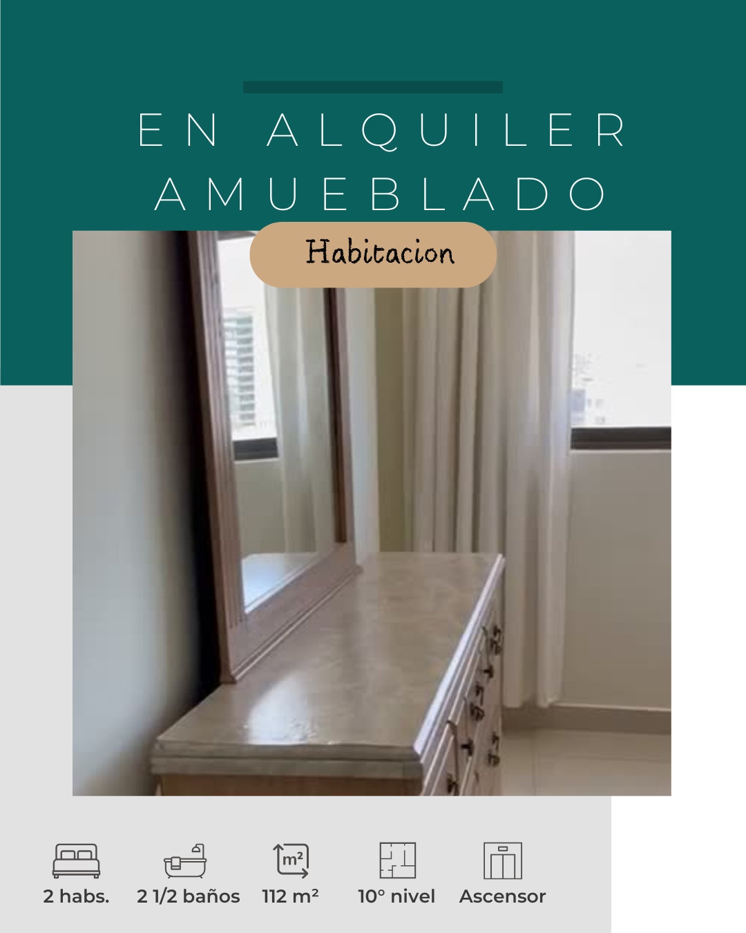apartamentos - Alquilo apto. totalmente amueblado en Piantini 2