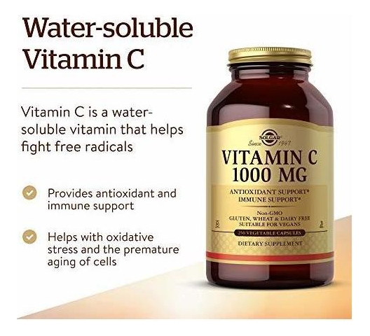 Salud y Equipamiento Médico - Solgar Vitamina C 1000 Mg, 250 Capsulas Vegetales - Antioxid 2