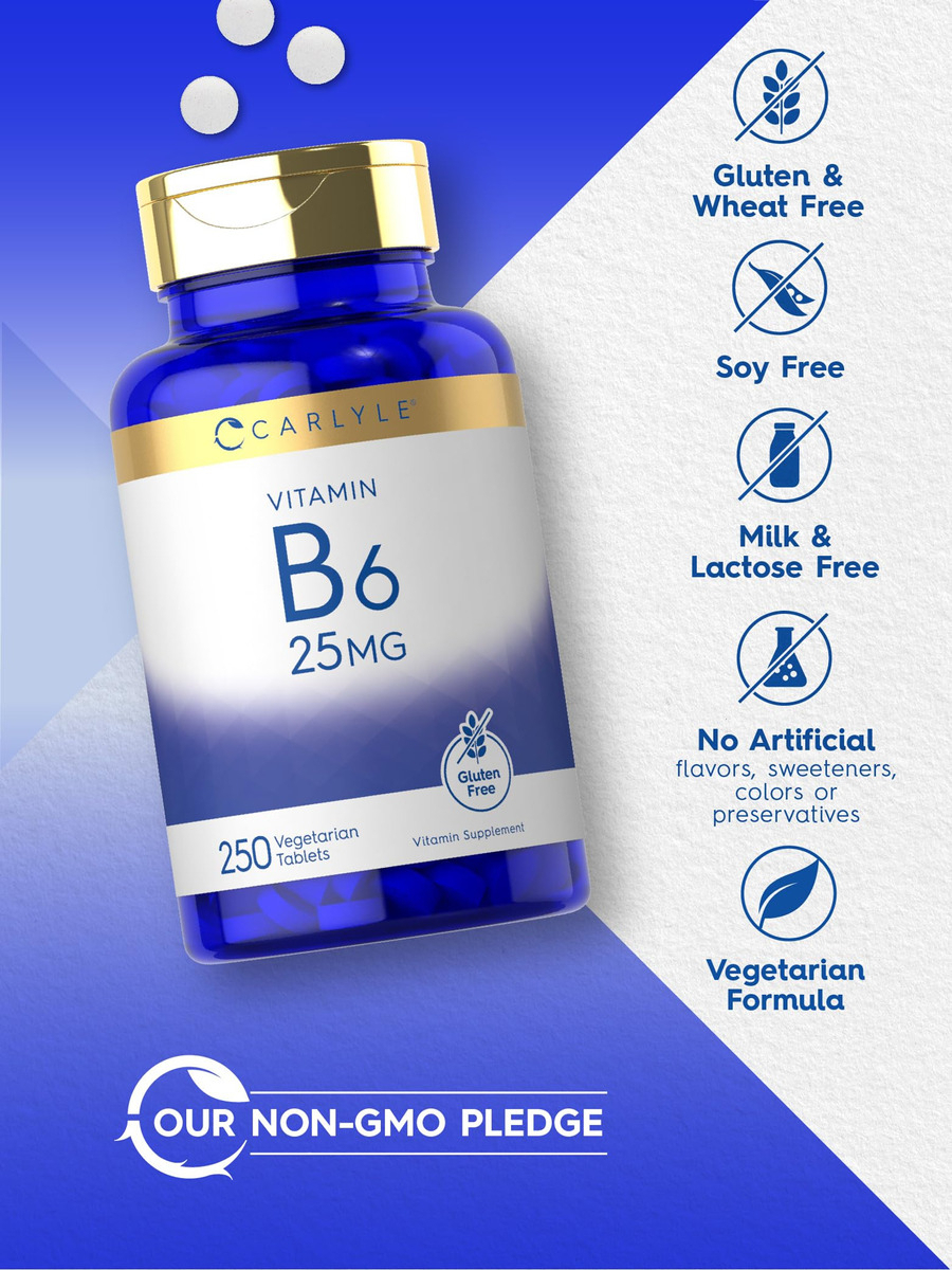 Salud y Equipamiento Médico - Vitamina B6 | 25mg | Carlyle 3