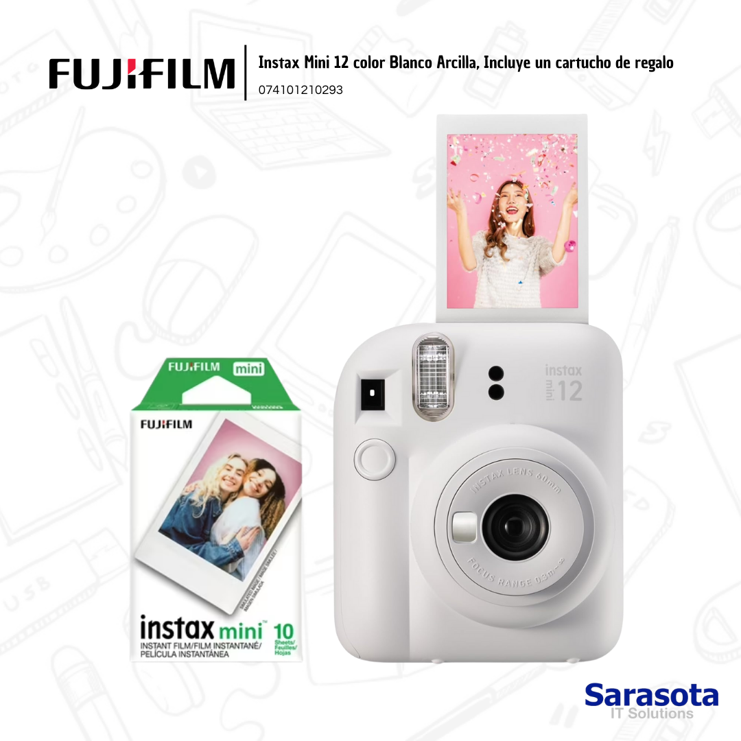 camaras y audio - Fujifilm Instax mini 12 blanco+ cartucho de regalo 0