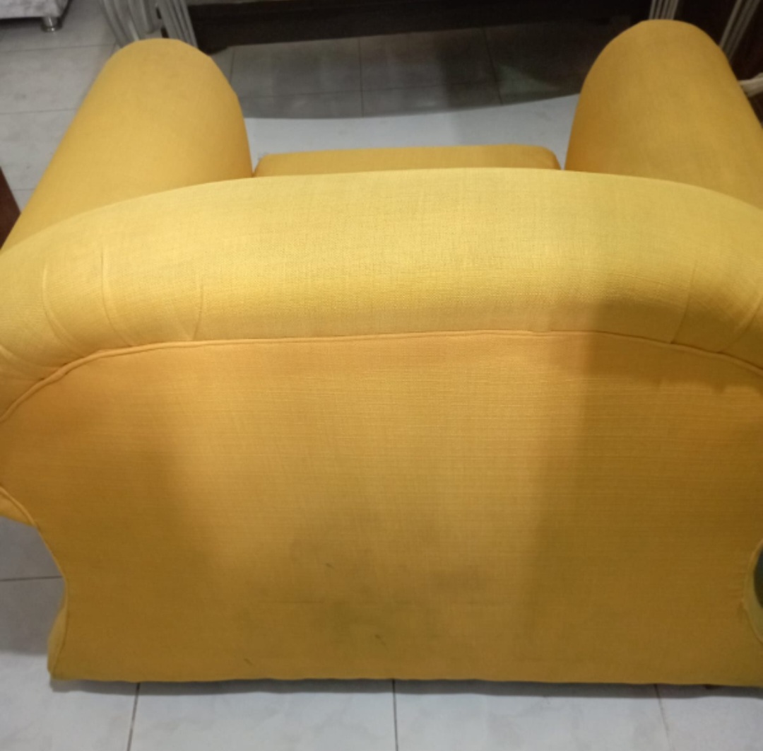 muebles y colchones - Sofa amarillo  3