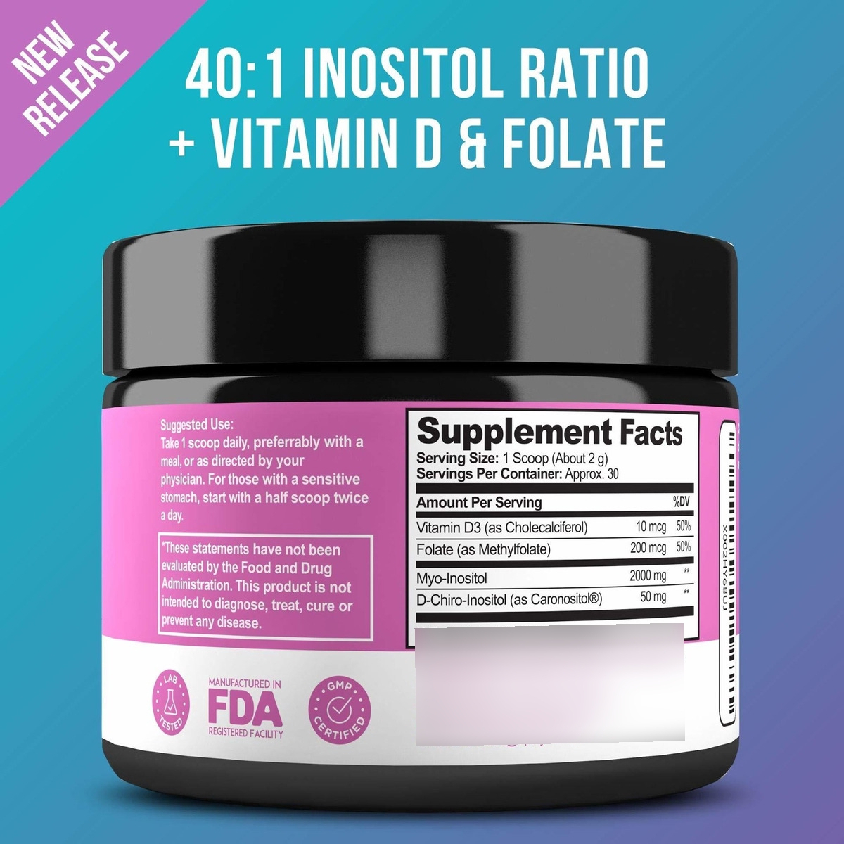 Salud y Equipamiento Médico - Suplemento Premium De Inositol - Polvo De Mioinositol Y D-c 2