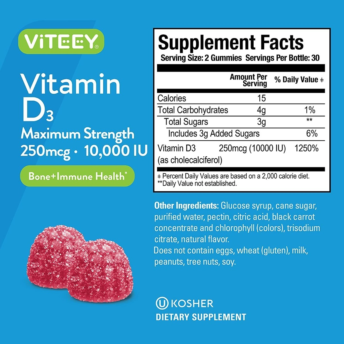 Salud y Equipamiento Médico - Vitamina D3 10000 Iu Viteey - Unid - Unidad A $2898 1