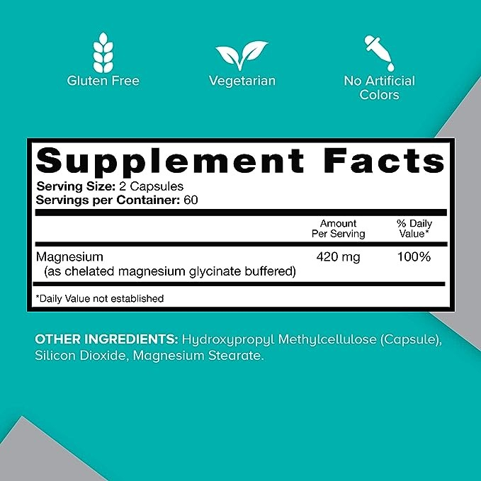 Salud y Equipamiento Médico - Magnesio 420 Mg - 120 Capsulas - U - Unidad A $1308 1