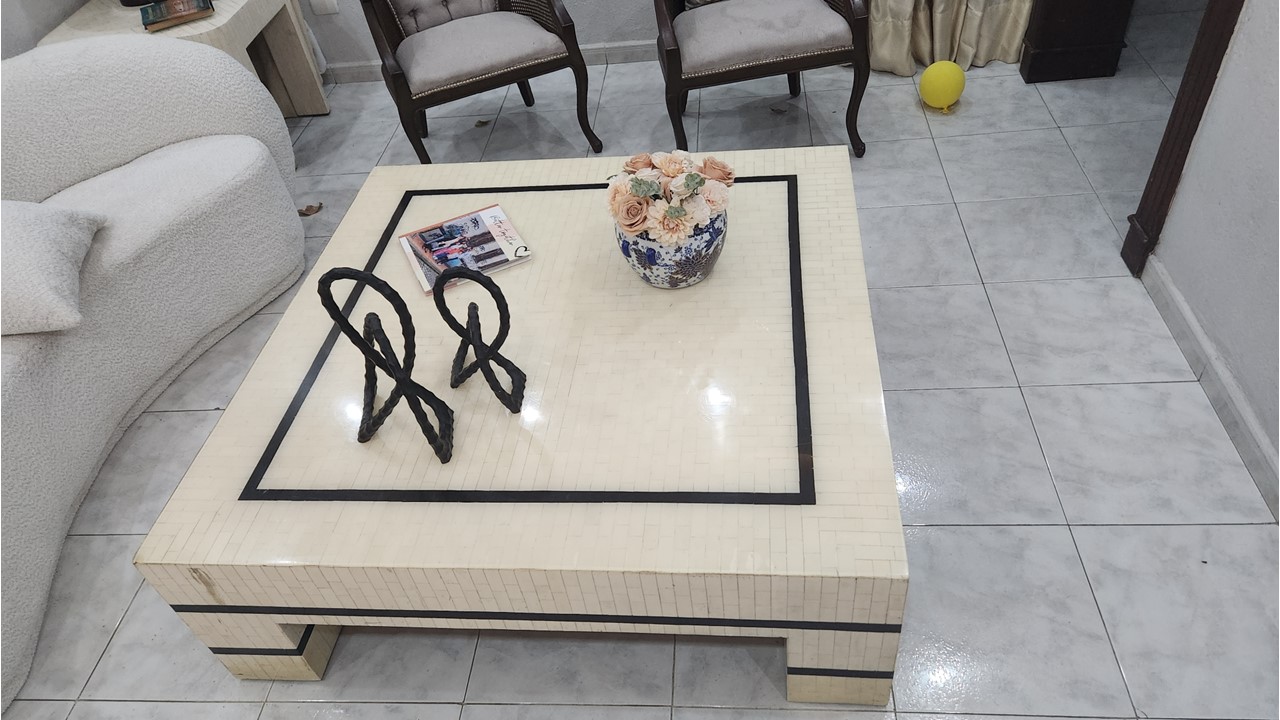 muebles y colchones - Mesa de centro grande 128x128 cm
