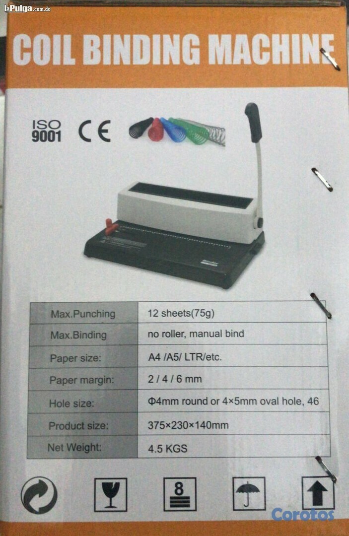 impresoras y scanners - ENCUADERNADORA DE ESPIRAL  CONTINUO REDONDO 12 HOJAS  A LA VEZ OFIMAX  1