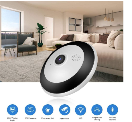 camaras y audio - Camara de Seguridad Panoramica Wifi 1080P FHD 1