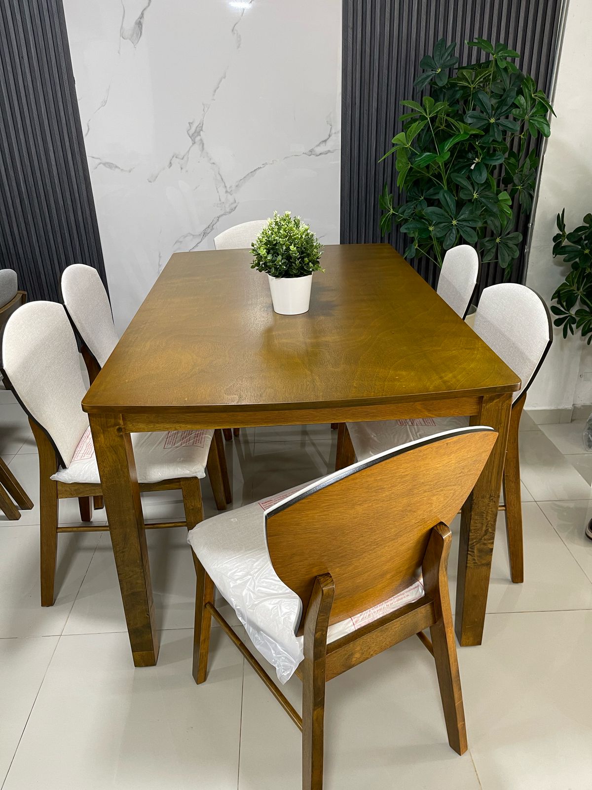 muebles y colchones - JUEGO DE COMEDOR 6 SILLAS