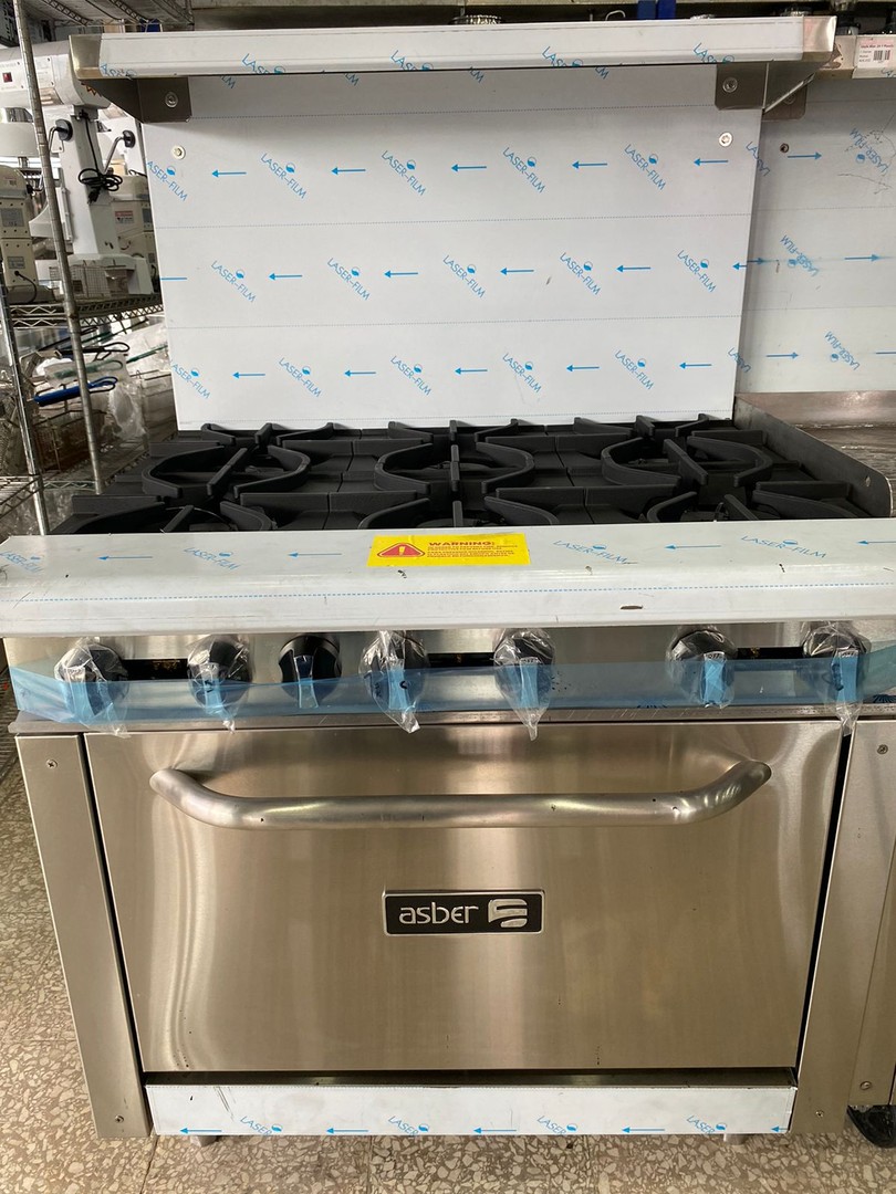 equipos profesionales - Estufa, Asber de 6 Hornillas con Horno  0