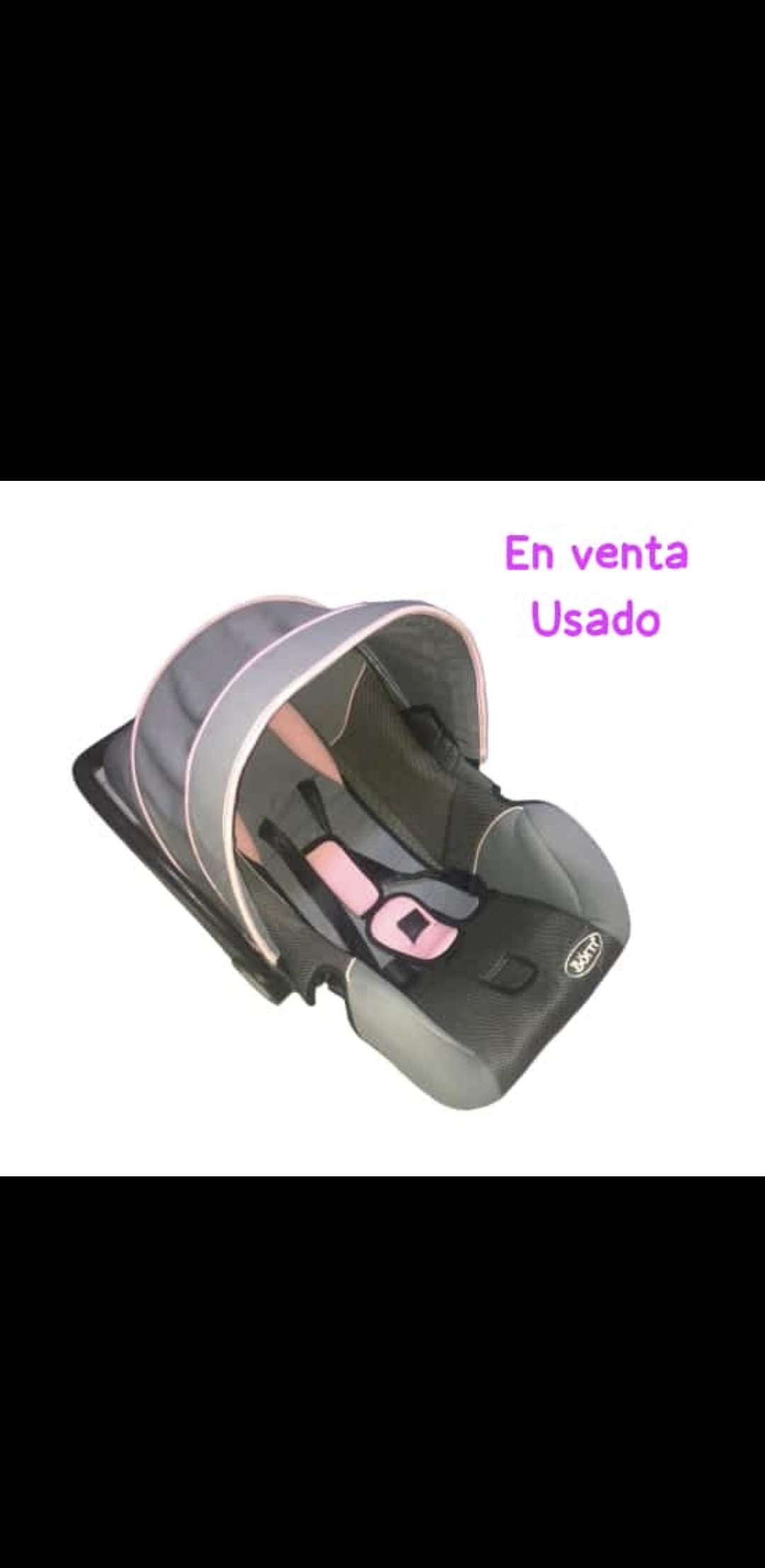 coches y sillas - Car seat para bebes de 0 a 12 meses (gris con rosado)