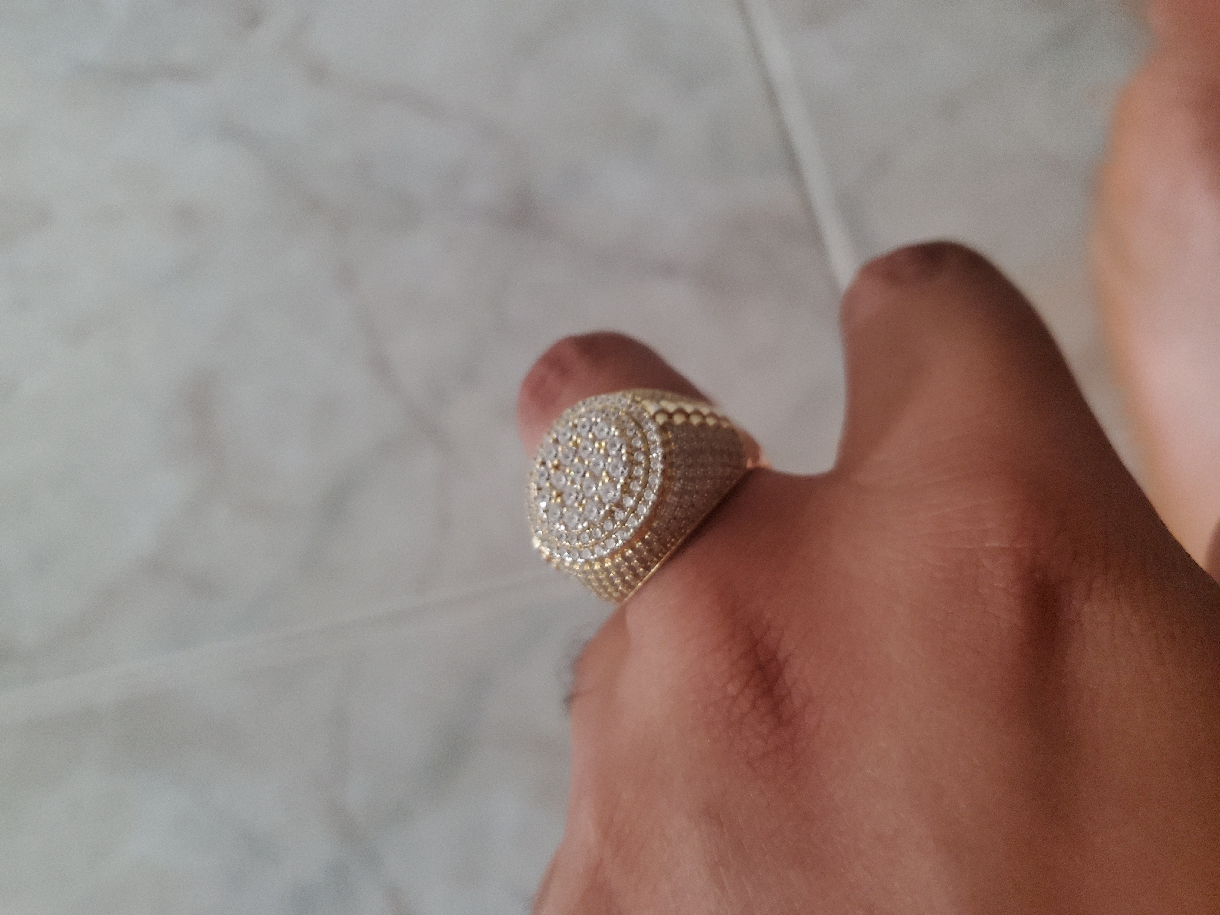 joyas, relojes y accesorios - Vendo anillo con baño de oro 14 no se pone negro  1