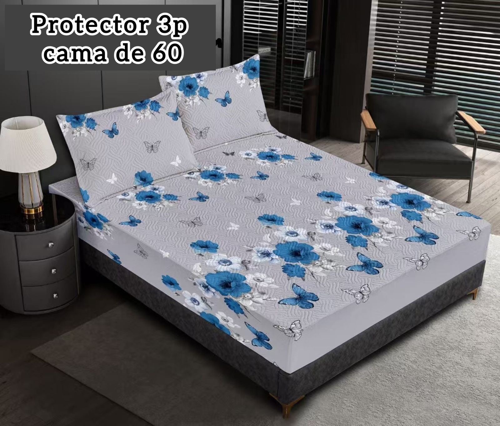 decoración y accesorios - protector impermeable 
3 piezas 
para cama de 60 
 6
