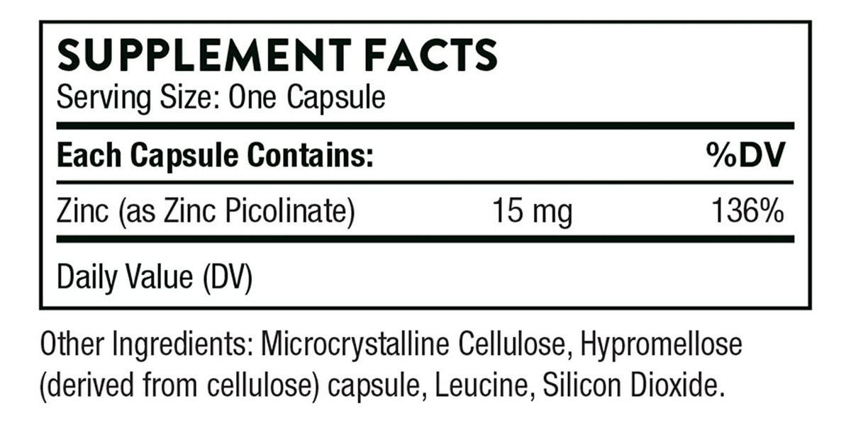 Salud y Equipamiento Médico - Zinc 60 Cap Thorne Research 1