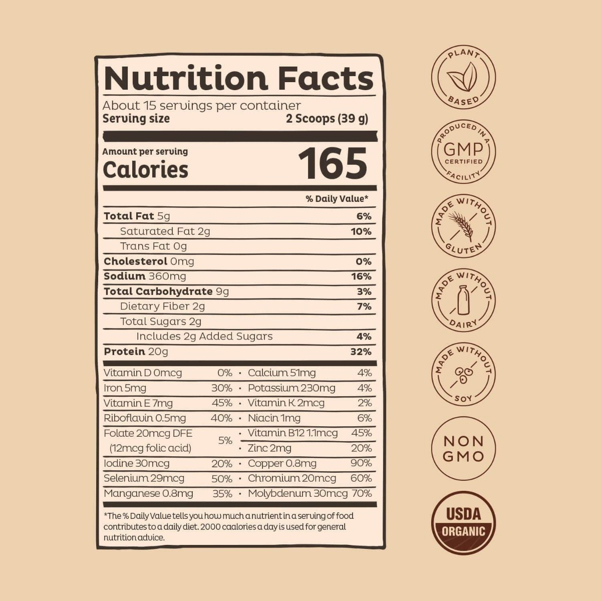 Salud y Equipamiento Médico - Proteina Vegana 585g Mantequilla 1