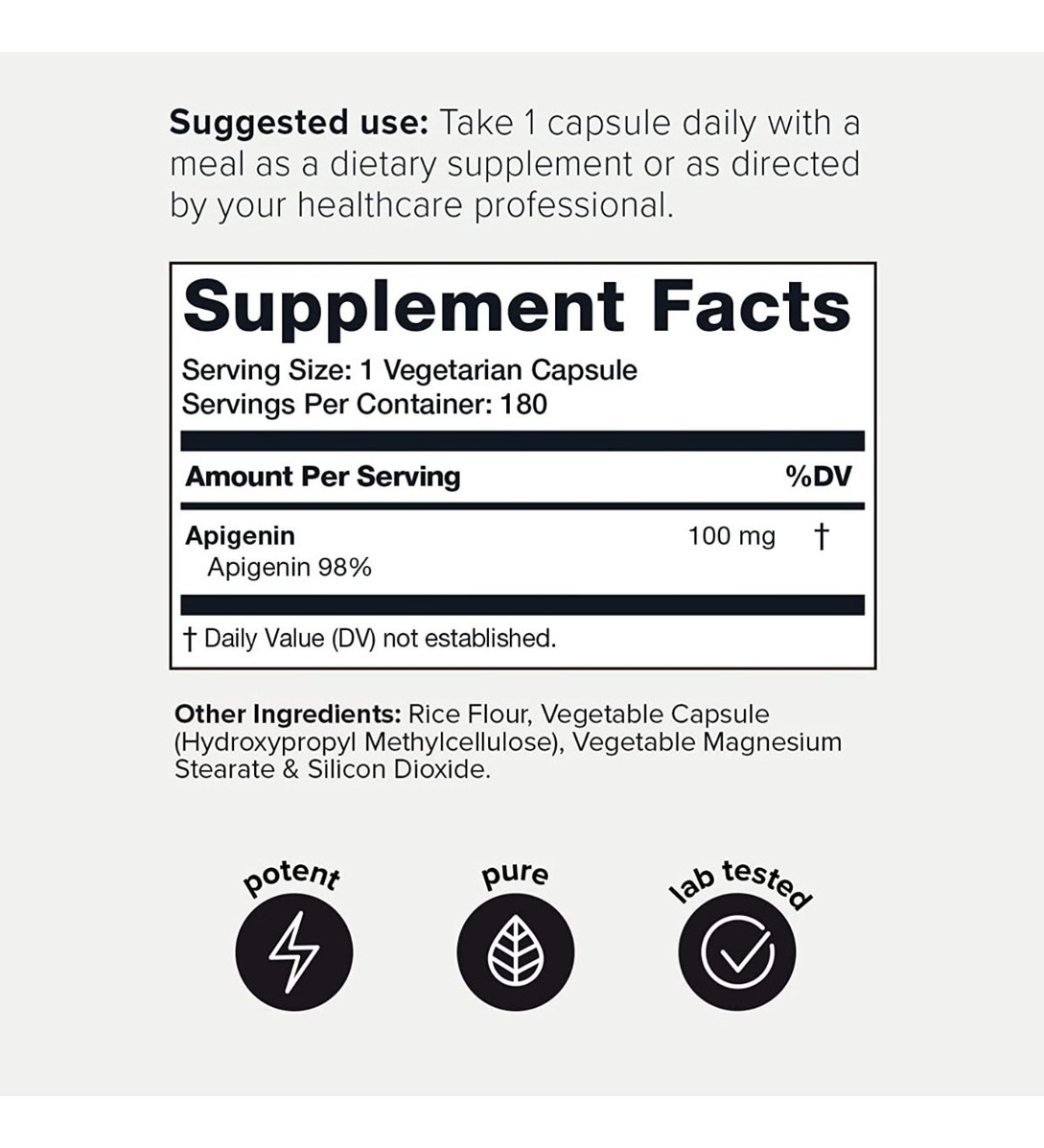 Salud y Equipamiento Médico - Apigenina 100mg 180caps Toniiq - U - Unidad A $1405 1