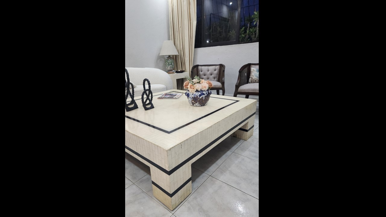 muebles y colchones - Mesa de centro grande 128x128 cm 1