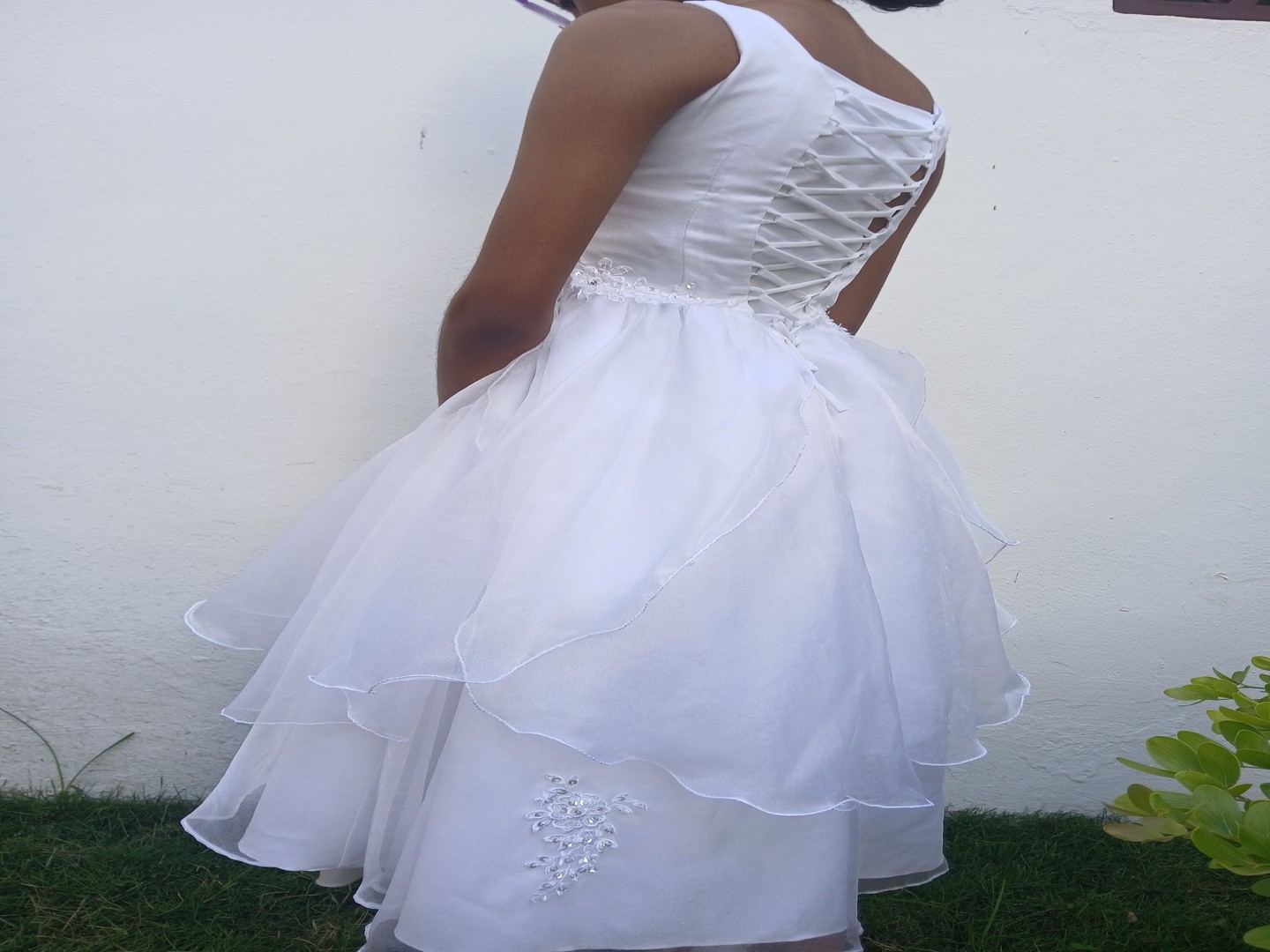 ropa para mujer - Vestido para niña blanco elegante 2