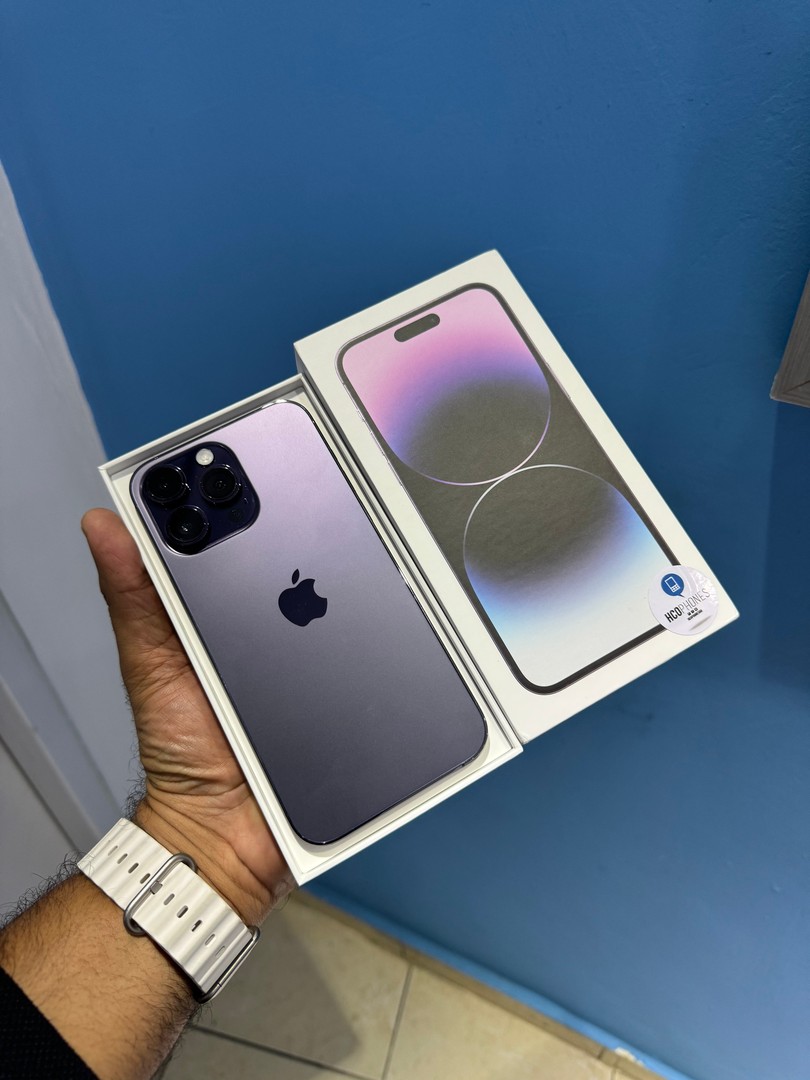 celulares y tabletas - IPHONE 14 PRO MAX 256GB PURPLE Como Nuevo, Desbloqueado, Garantía 0