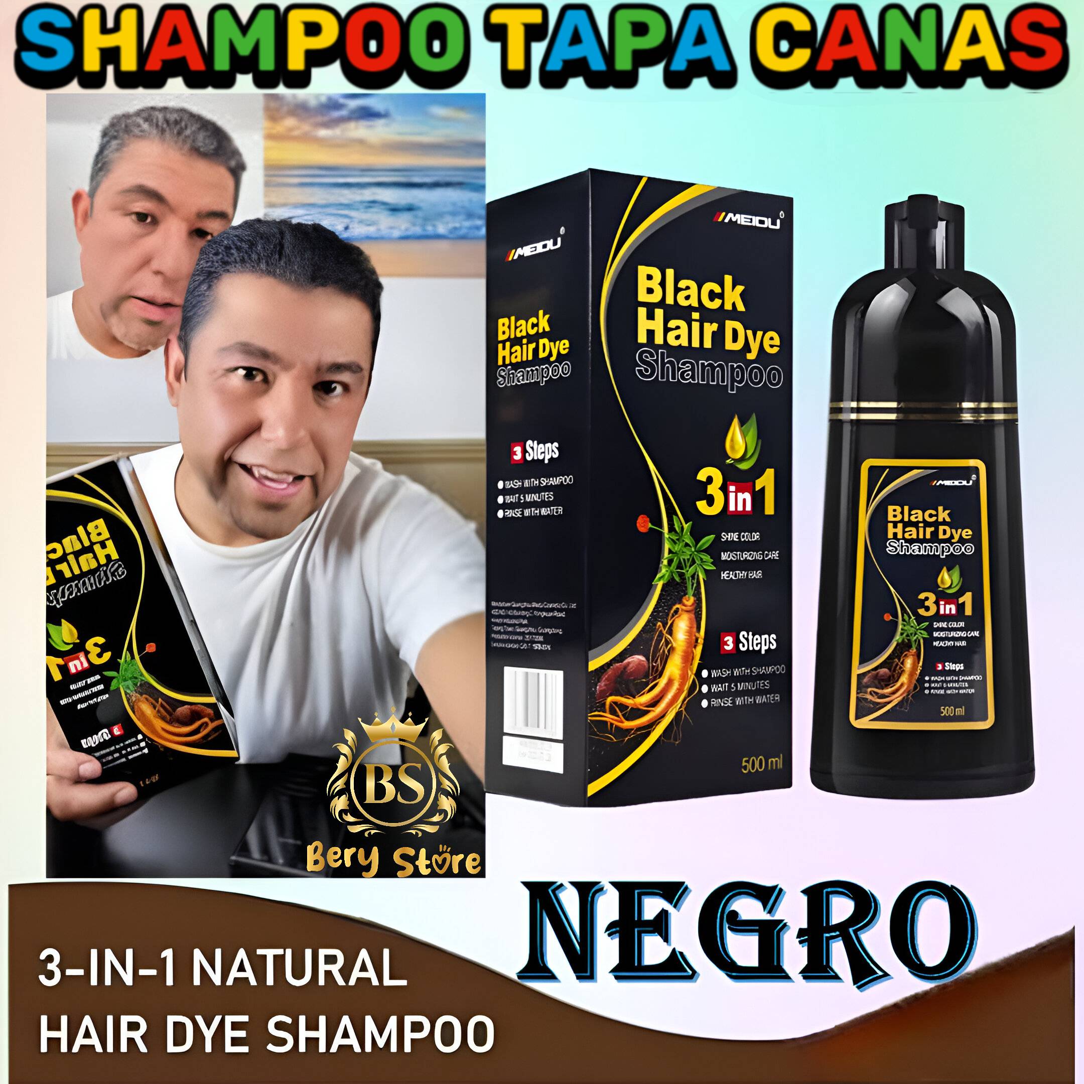 salud y belleza - SHAMPOO CUBRE CANAS | SHAMPOO TAPA CANAS | SHAMPOO TAPA CANAS 3 EN 1 |  5
