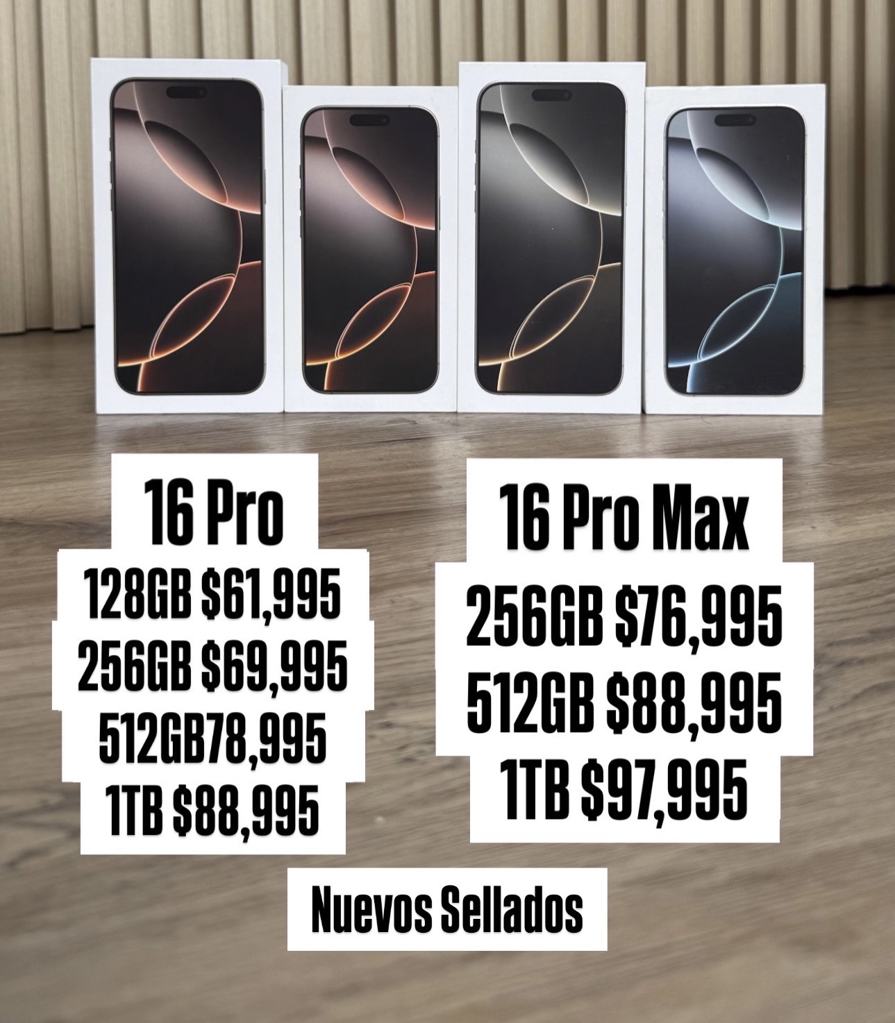 celulares y tabletas - iPhone 16 Pro & Pro Max Nuevos Sellados con un año de garantía 
 0