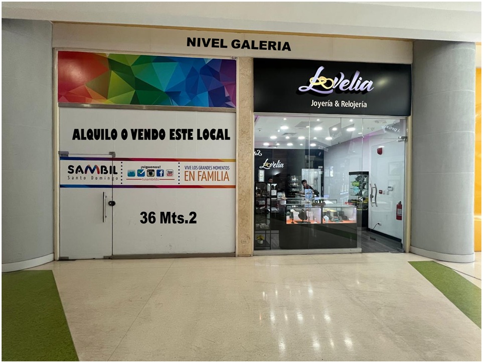 oficinas y locales comerciales - EN SAMBIL, LOCAL COMERCIAL, 36 MTS.2, PROX. CAFE S 1