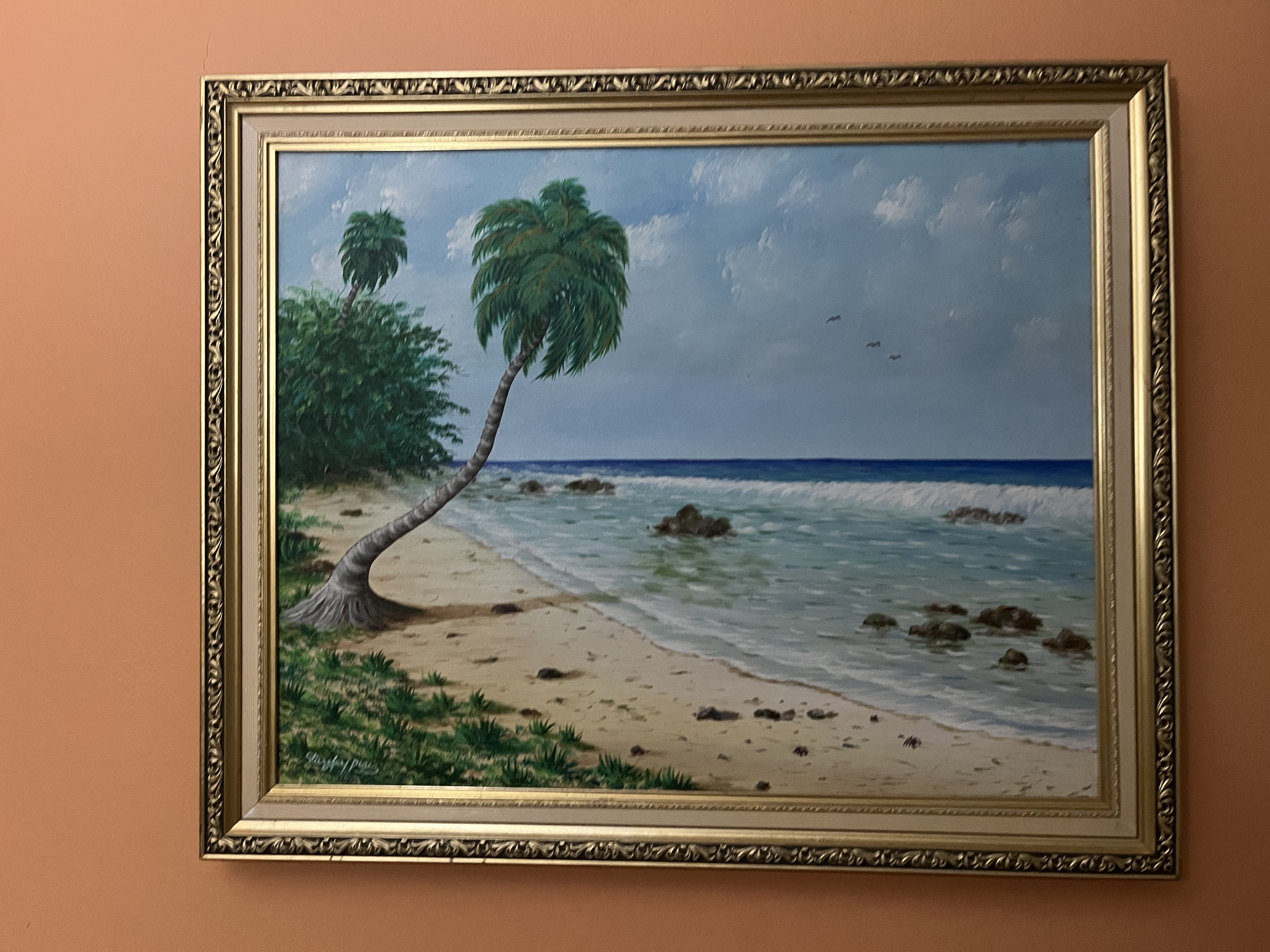 decoración y accesorios - Cuadro de pintura óleo marina 1