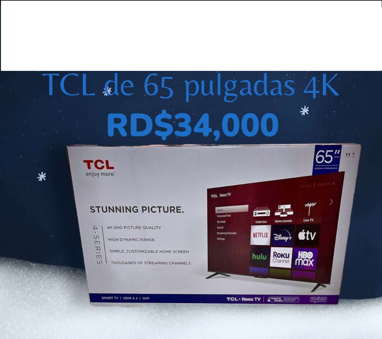 tv - Television TCL smart tv de 65 pulgadas 4K
