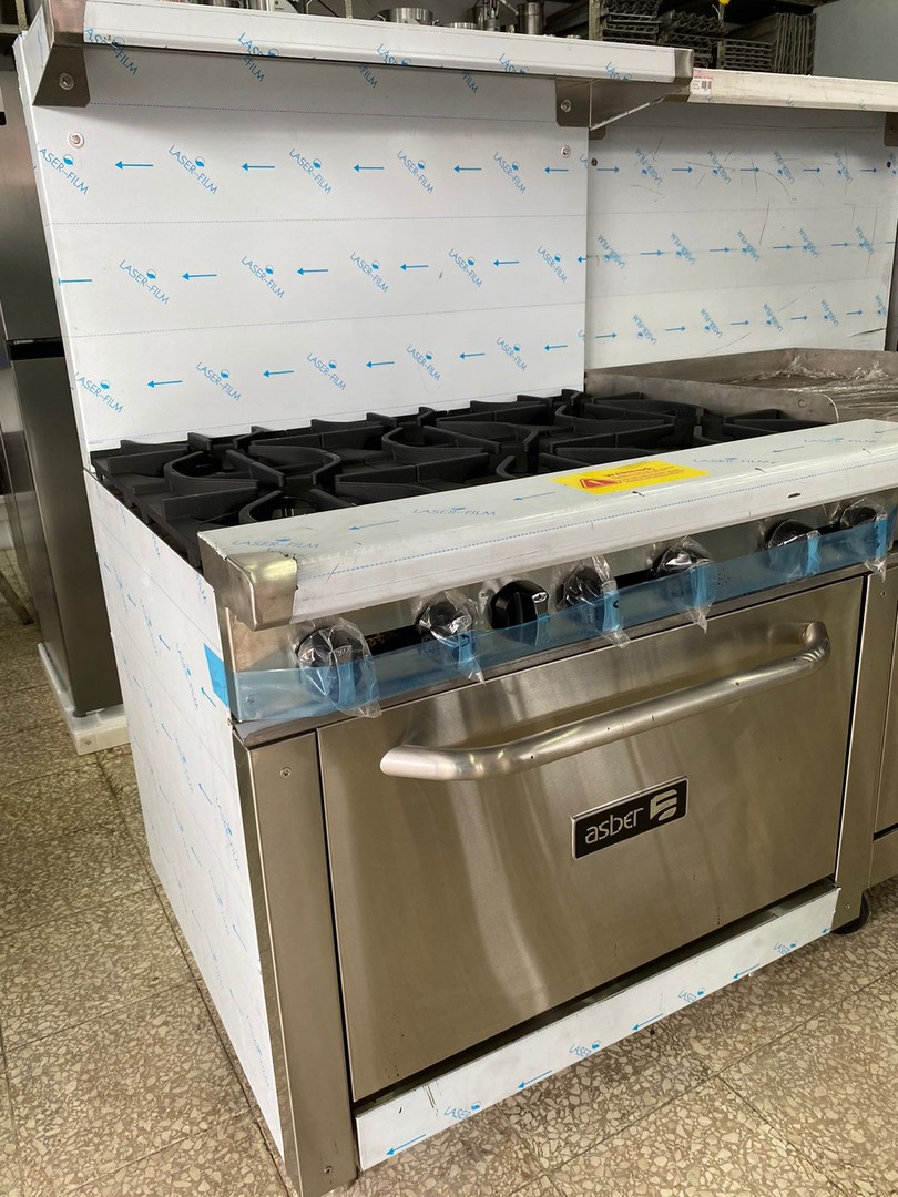 equipos profesionales - Estufa, Asber de 6 Hornillas con Horno  2