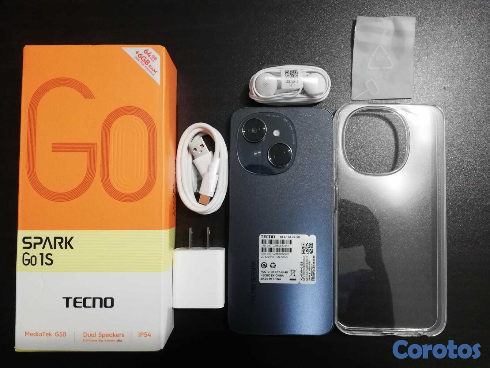 celulares y tabletas - Telefono Tecno SPARK GO 1S 2025 64+6GB (12904) 3