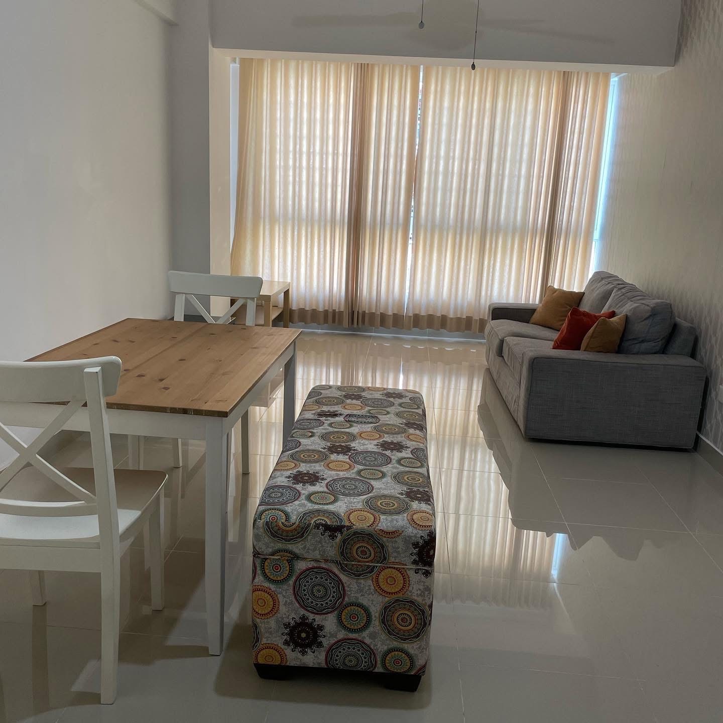 apartamentos - Semiamueblado de 2 Habs  3
