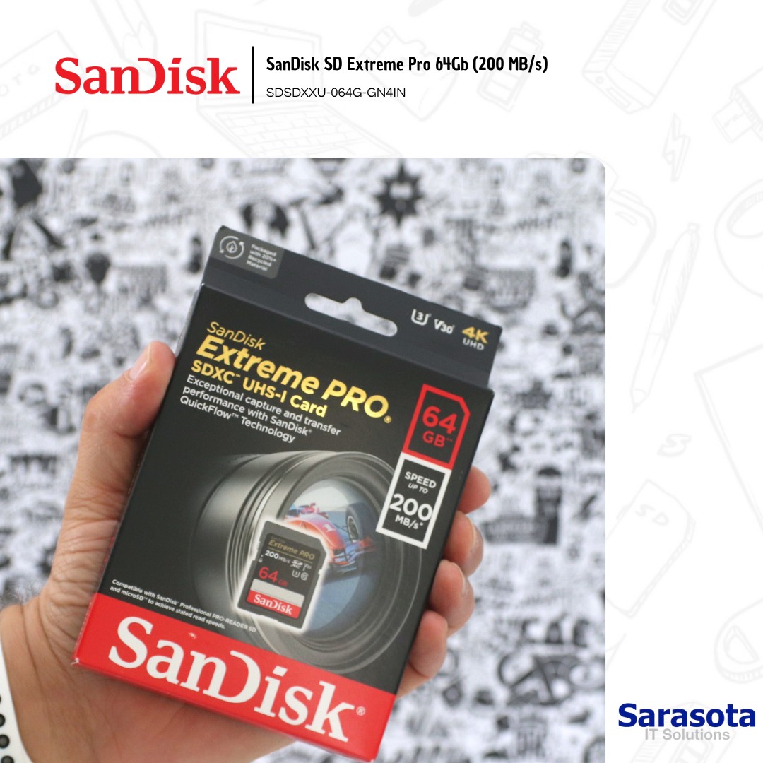 accesorios para electronica - Memoria SD 64Gb SanDisk Extreme Pro (200 MB/s)