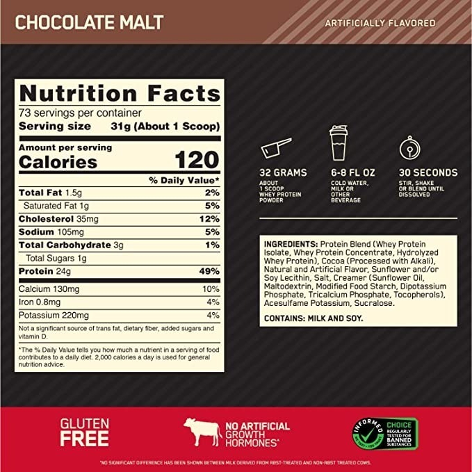 Salud y Equipamiento Médico - Proteina Whey Malta 5 Lb Optimu - L A - L A $124380 1