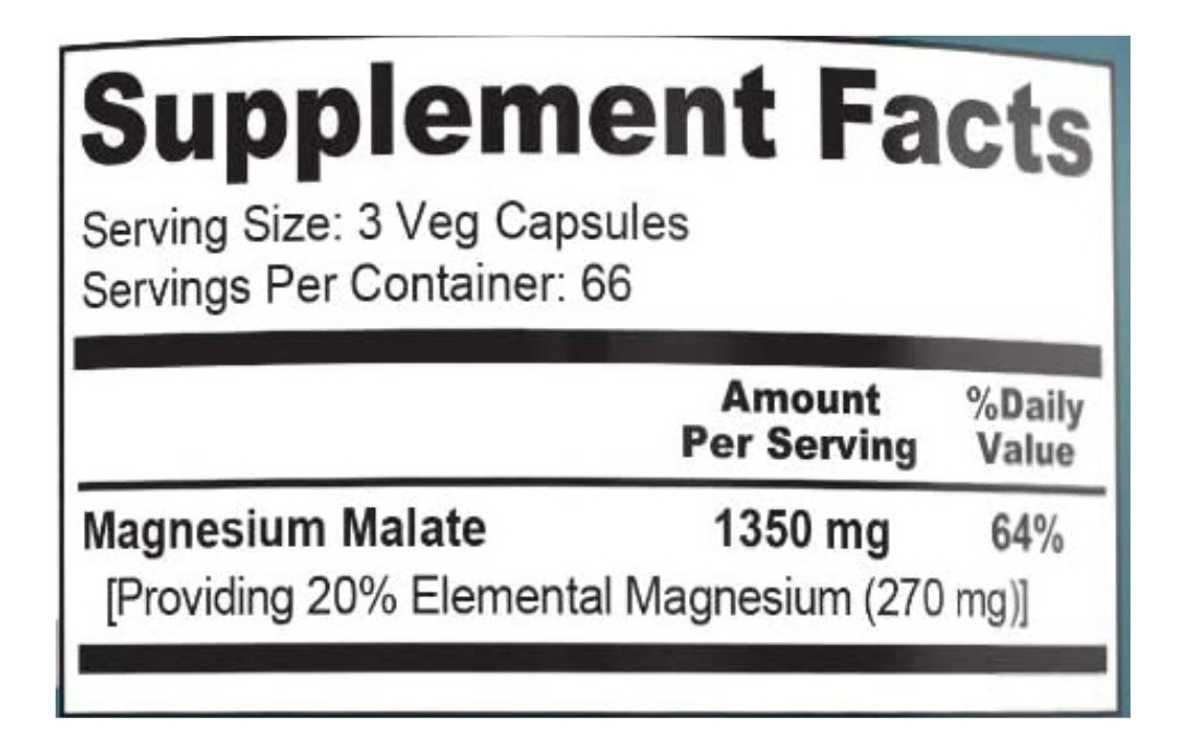 Salud y Equipamiento Médico - Malato Magnesio 1350mg Nusapure - - Unidad A $1610 1