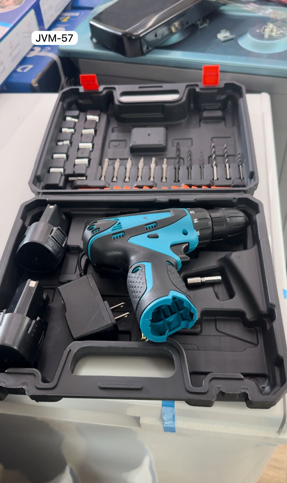 equipos profesionales - kit de taladro atornillador inalambrico multifuncional  5