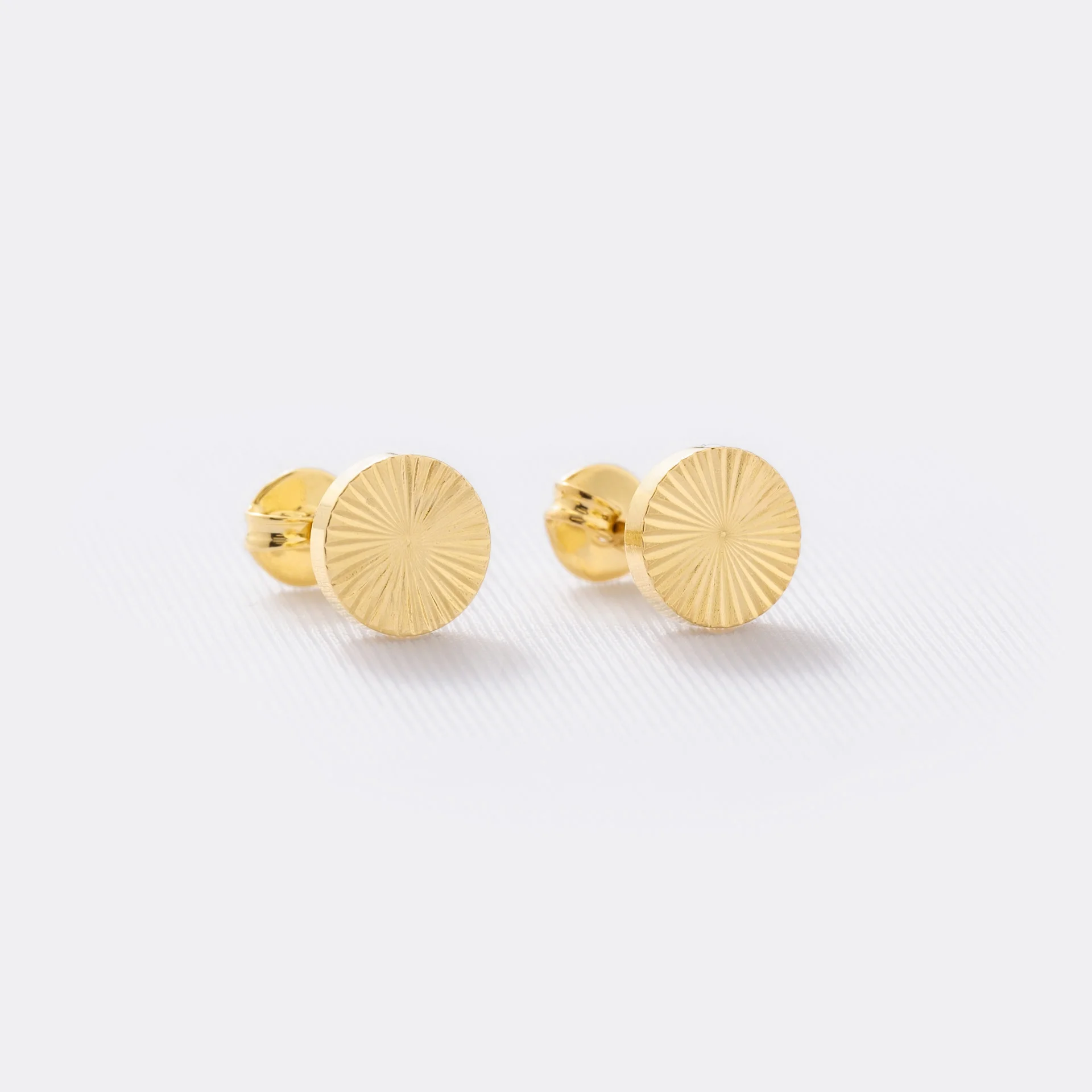 joyas, relojes y accesorios - Aretes Sol redondos 8mm 1