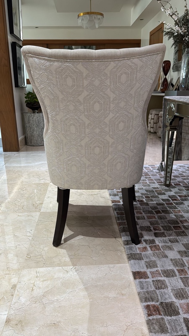 muebles y colchones - Set COMPLETO: Comedor rectangular de espejo de 8 sillas  2