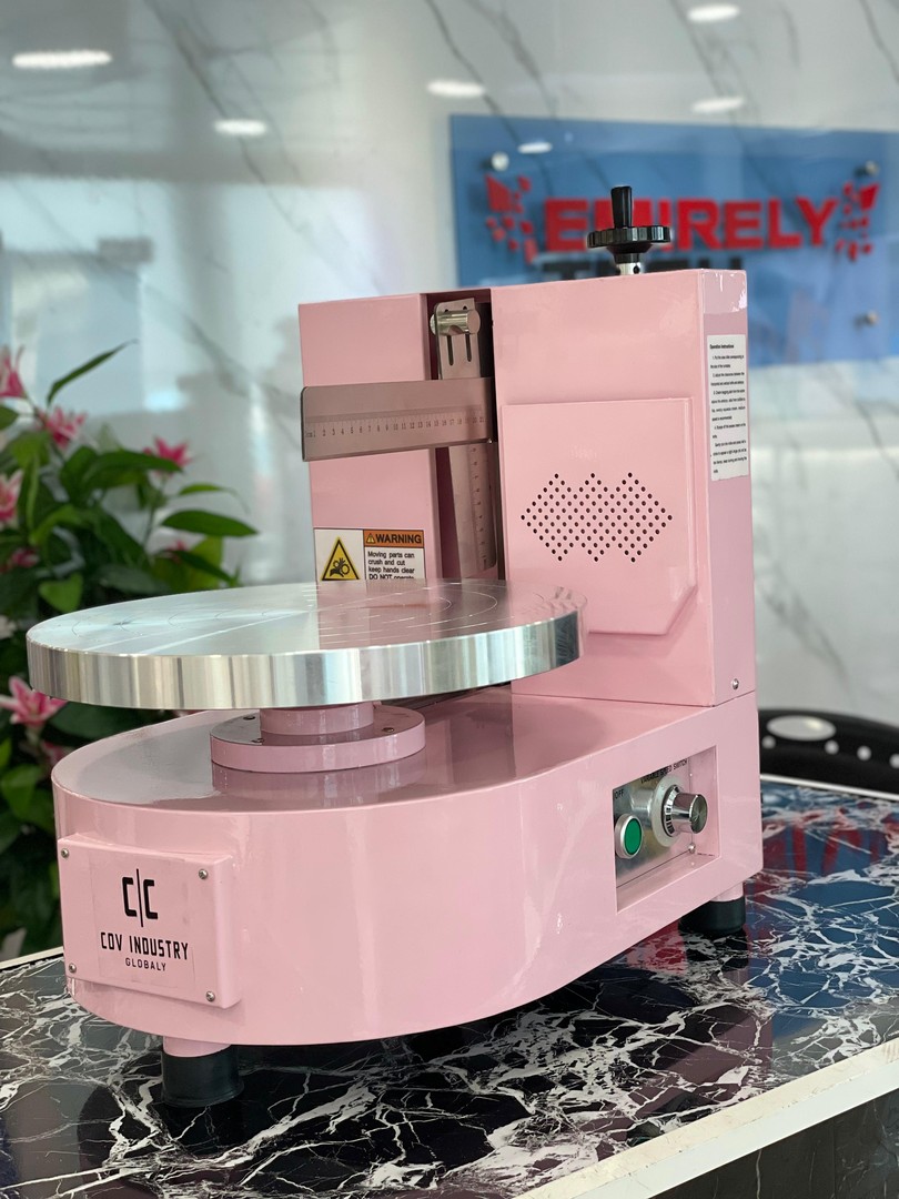 equipos profesionales - Maquina de recubrimiento giratoria decoradora de bizcochos pasteles tartas 8