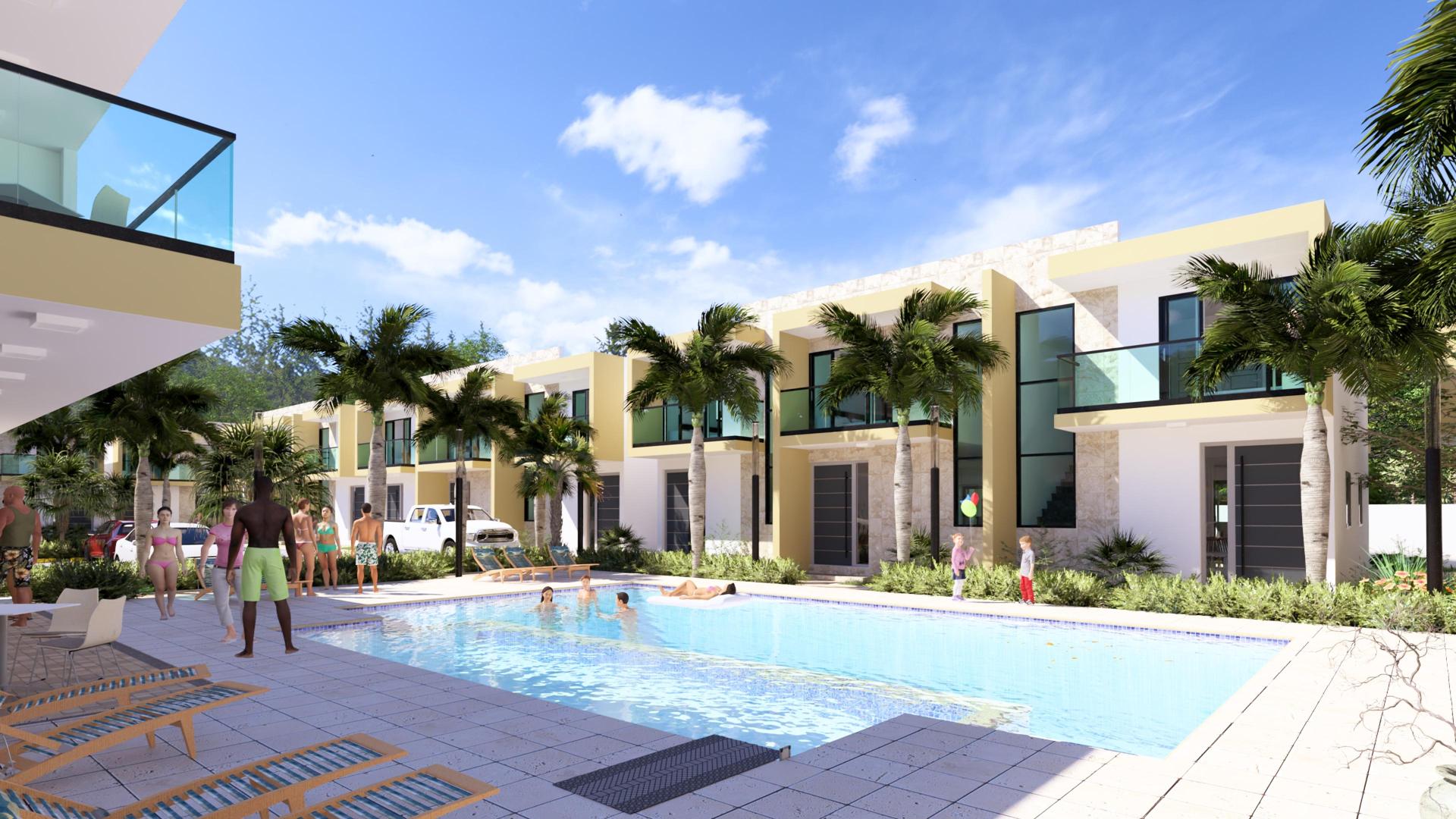 casas vacacionales y villas - Proyecto de Villas en Boca Chica a 2 minutos de la playa. 0