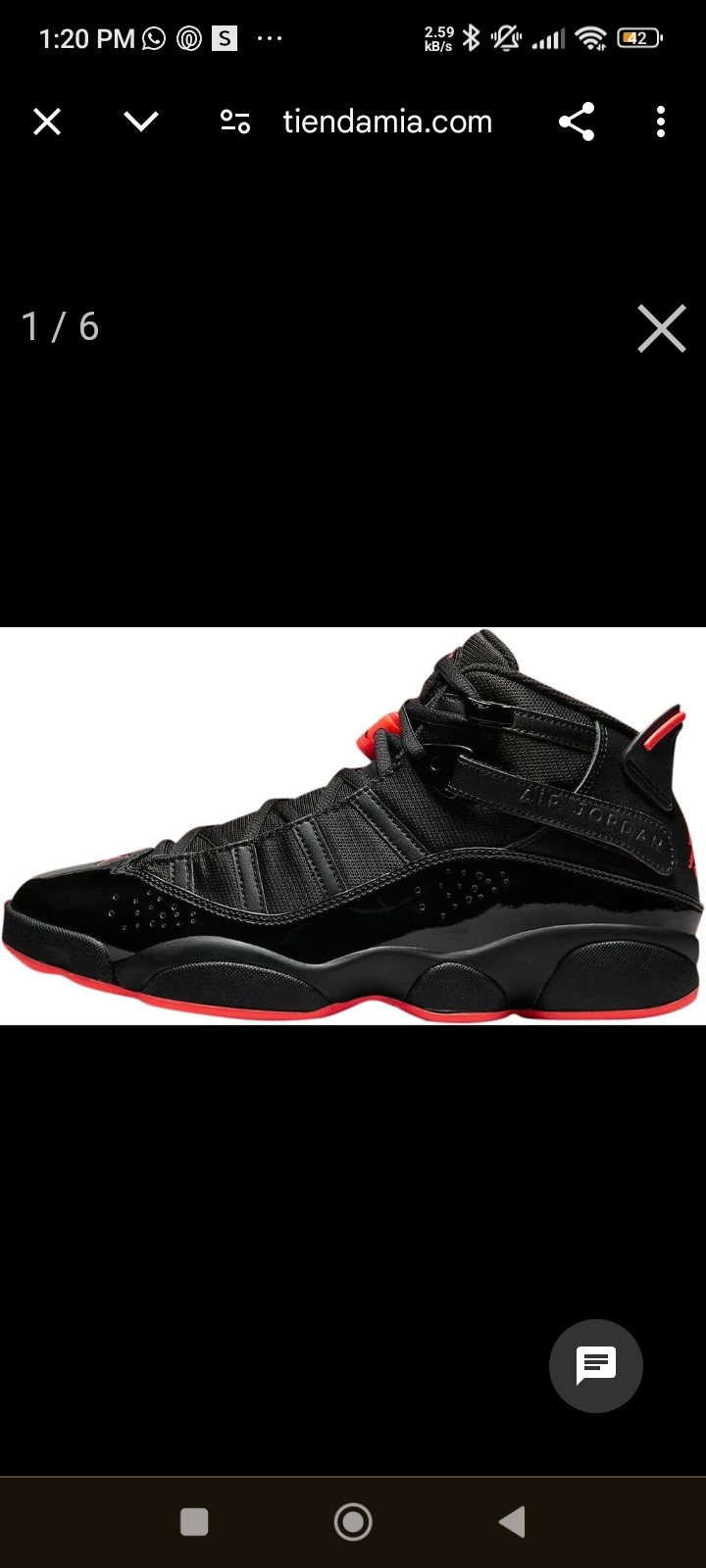 zapatos unisex - ✅Jordan 6 Ring Black infrared Bred Retro #11 Usa🇺🇸, #45 original ✅ 0