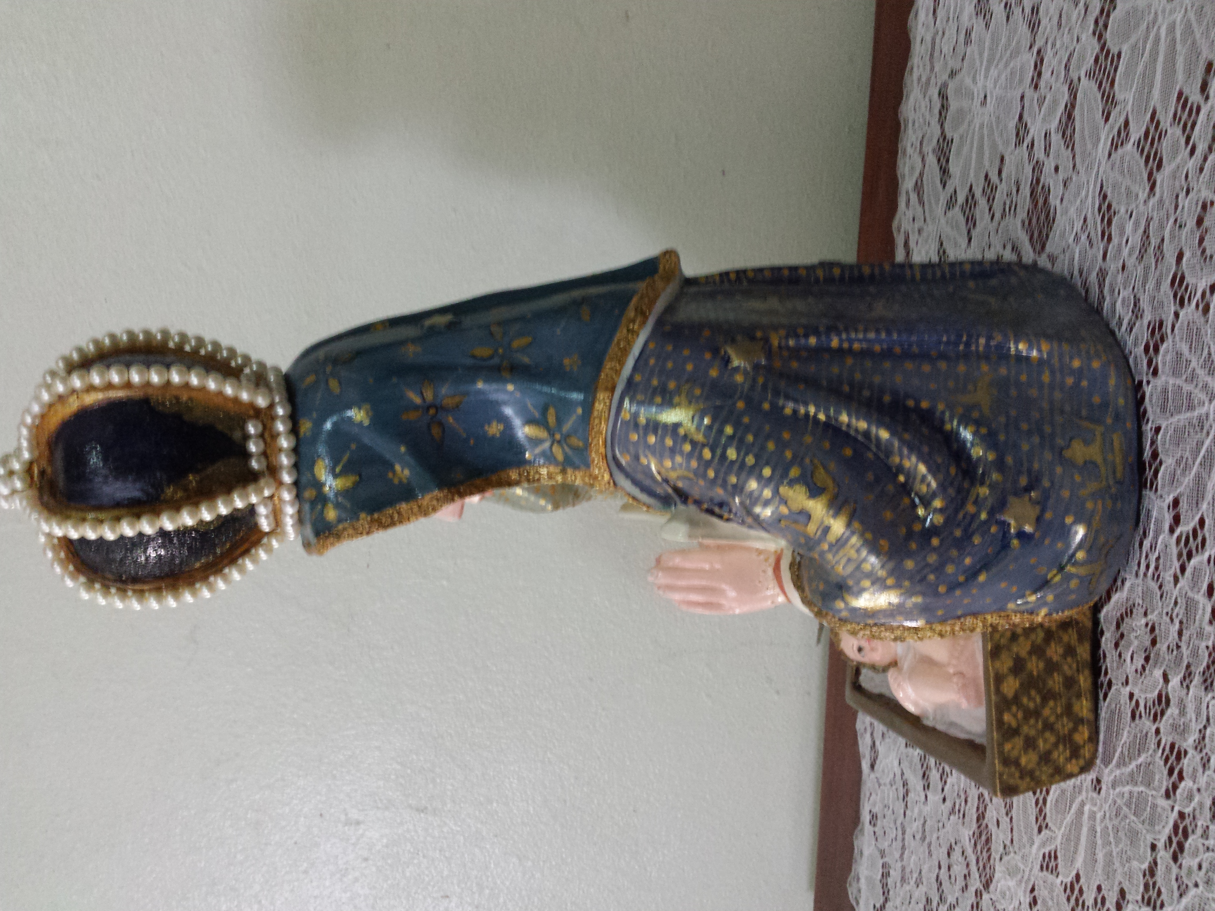 arte y antigüedades - Estatua Pintada a Mano Virgen de la Altagracia 3